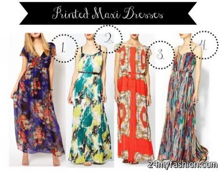 Printed maxi dresses 2018-2019
