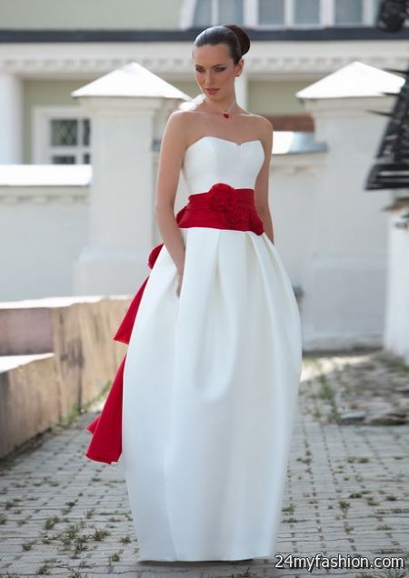 Red and white bridesmaid dresses 2018-2019