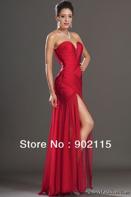 Red elegant dresses 2018-2019