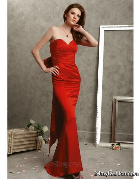 Red elegant dresses 2018-2019
