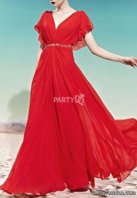Red flowy dress 2018-2019
