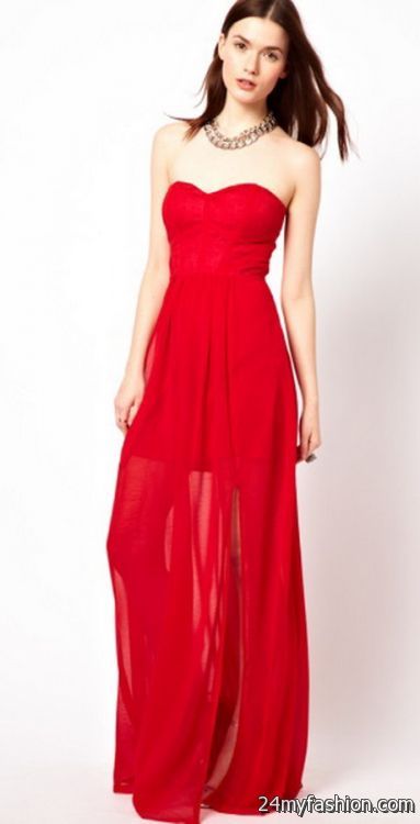 Red flowy dress 2018-2019
