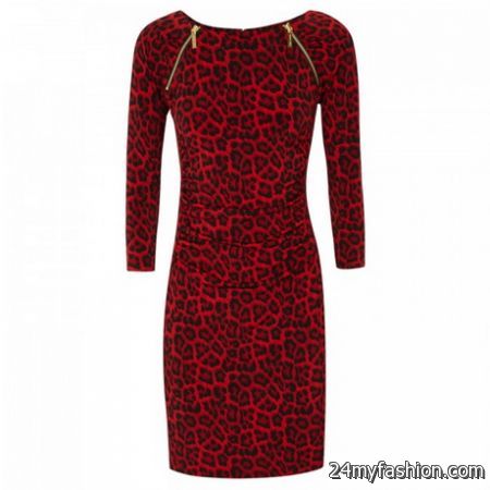 Red leopard dress 2018-2019
