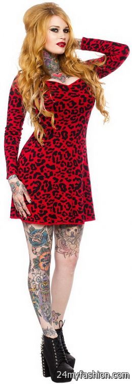 Red leopard dress 2018-2019