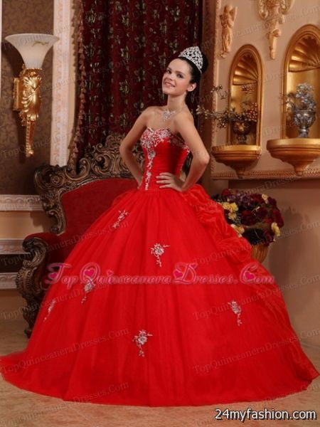 Red quince dresses 2018-2019