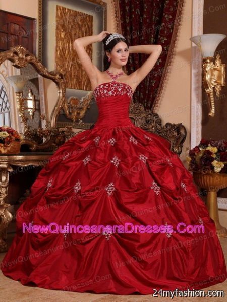 Red quince dresses 2018-2019