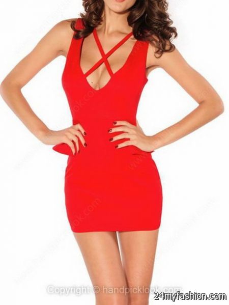 Red strappy dress 2018-2019