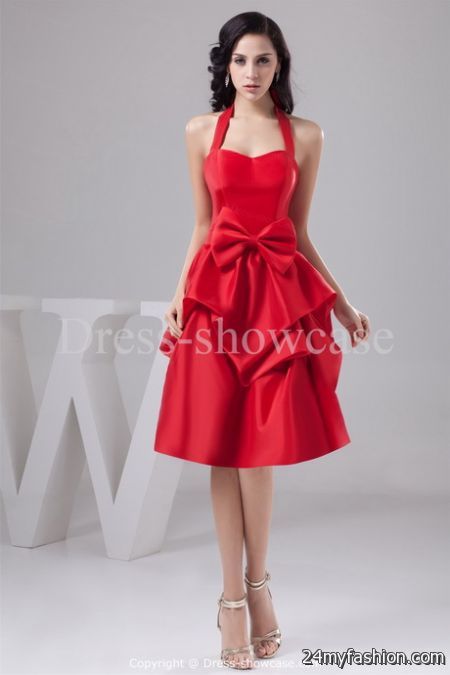 Red taffeta dress 2018-2019