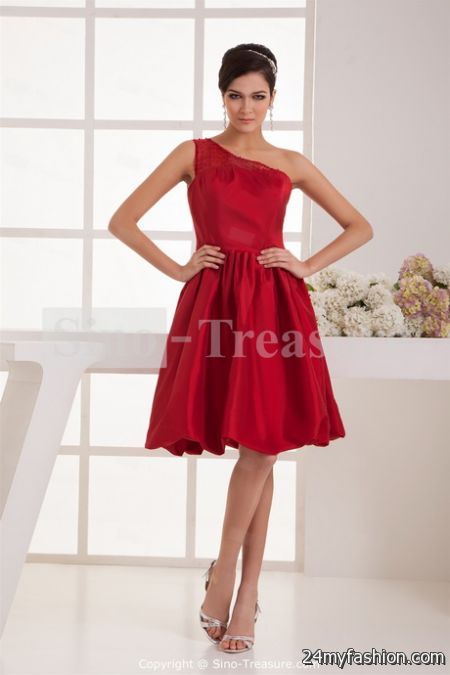 Red taffeta dress 2018-2019