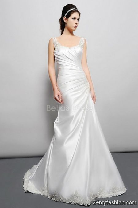 Satin bridal gowns 2018-2019