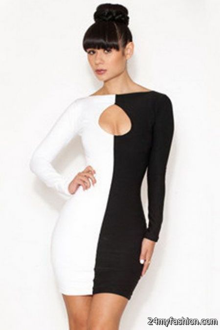 Sexy black and white dresses 2018-2019