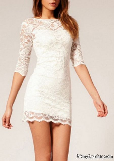 Sexy white lace dress 2018-2019