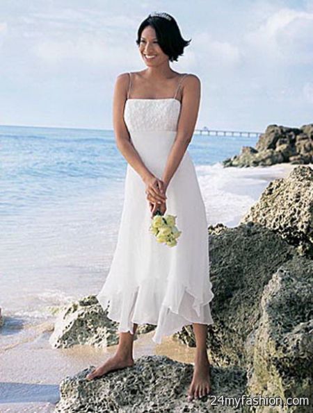 Short beach wedding dress 2018-2019