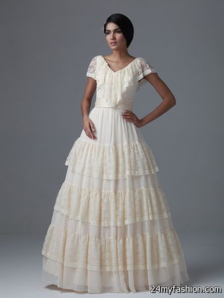 Simple vintage wedding dresses 2018-2019