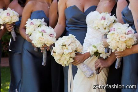 Slate grey bridesmaid dresses 2018-2019