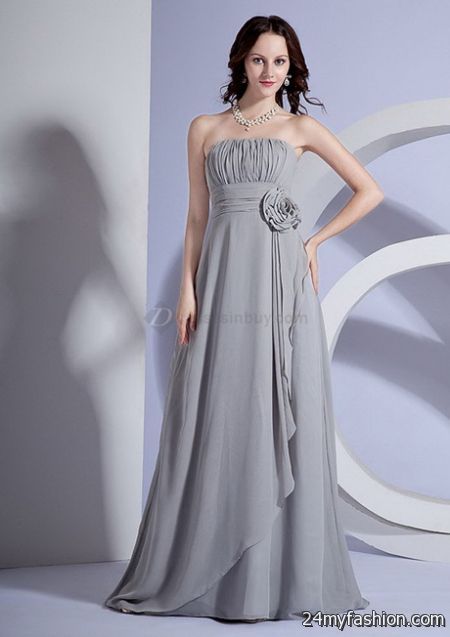 Slate grey bridesmaid dresses 2018-2019