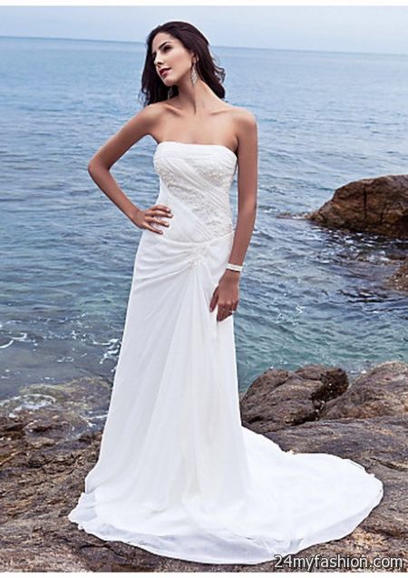 Strapless beach wedding dresses 2018-2019