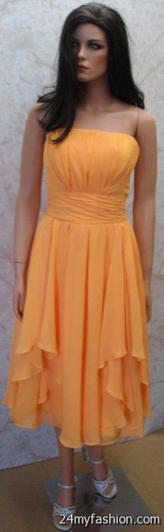 Tangerine bridesmaid dresses 2018-2019