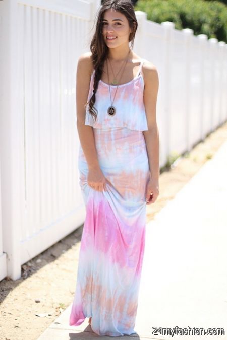 Tiered maxi dresses 2018-2019