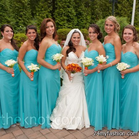 Turquoise bridesmaids dresses 2018-2019