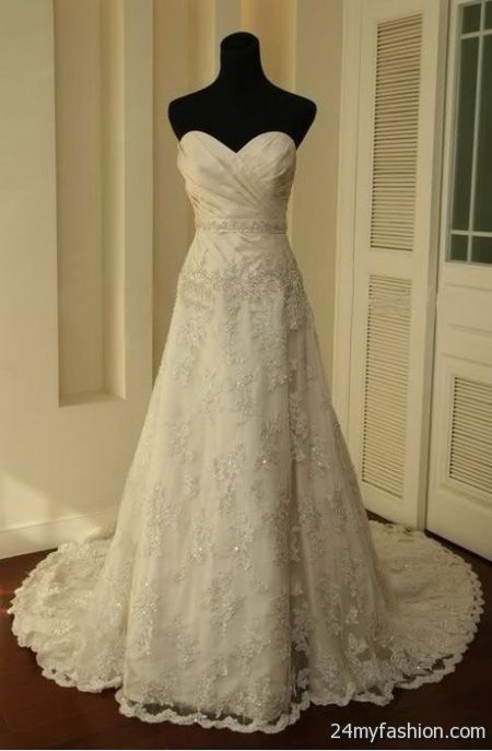 Vintage wedding dresses lace 2018-2019