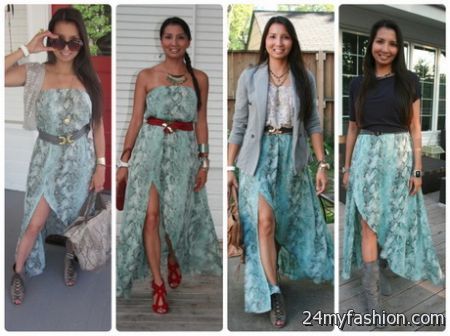 What to wear with maxi dress 2018-2019