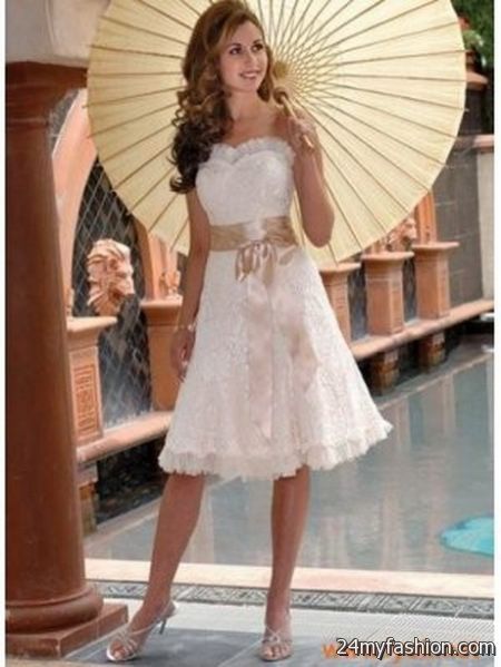 White bridal shower dress 2018-2019