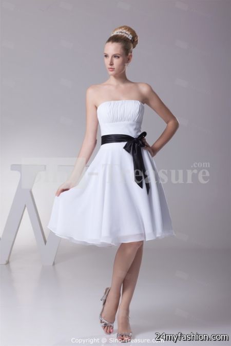 White bridesmaid dress 2018-2019
