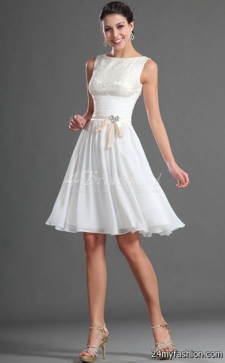 White bridesmaid dress 2018-2019