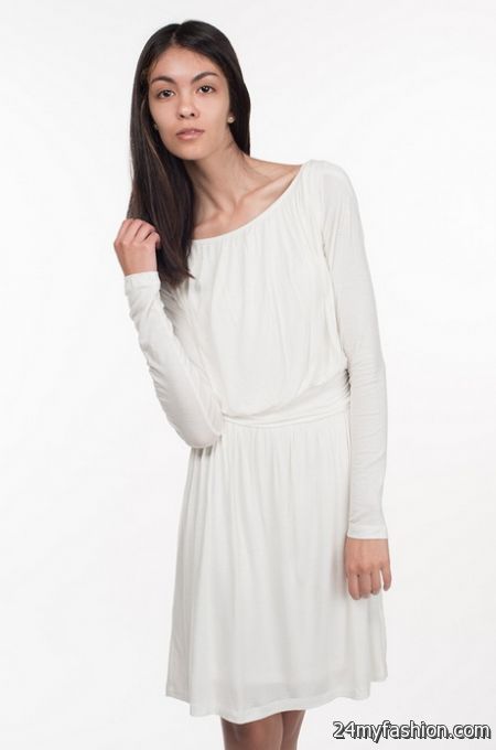White casual dresses 2018-2019