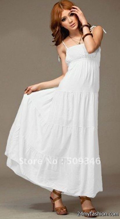 White cotton summer dresses 2018-2019