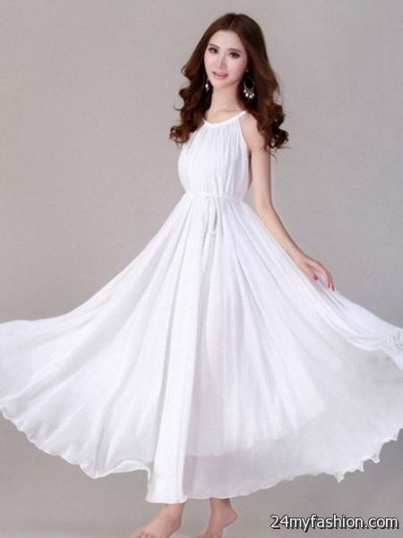 White maxi dresses for weddings 2018-2019