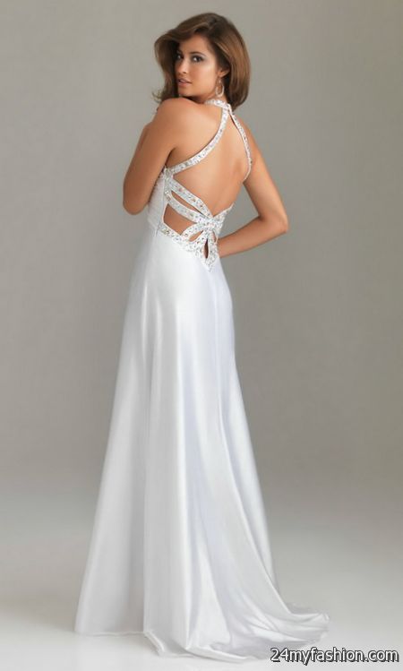 White prom gowns 2018-2019