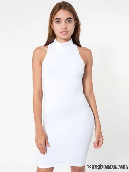 White spandex dress 2018-2019