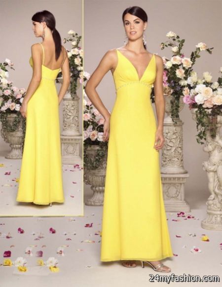 Yellow bridesmaid dresses 2018-2019