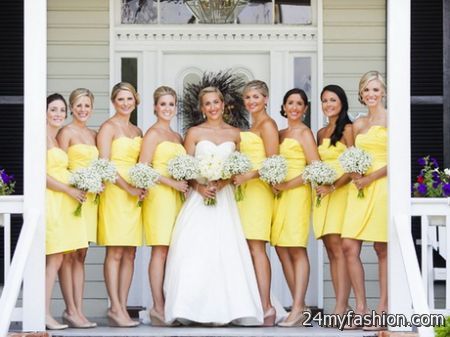 Yellow bridesmaid dresses 2018-2019