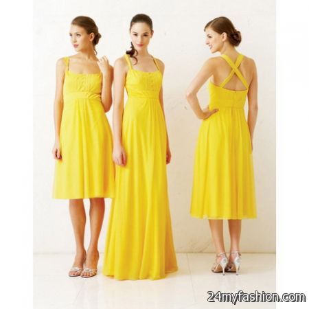 Yellow bridesmaids dresses 2018-2019