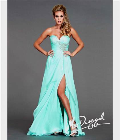 aqua strapless prom dress 2018-2019