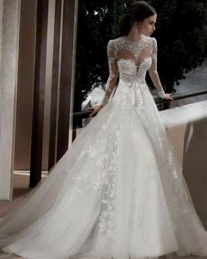 backless lace wedding gowns with sleeves 2018-2019