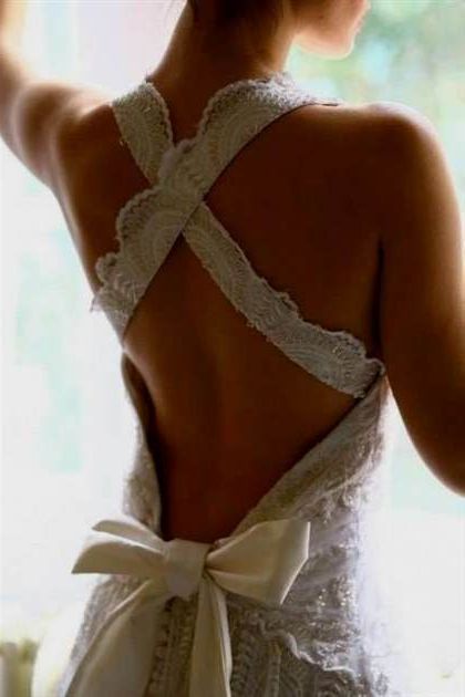 backless wedding dress with bow 2018/2019
