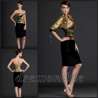 black and gold cocktail dresses 2018-2019