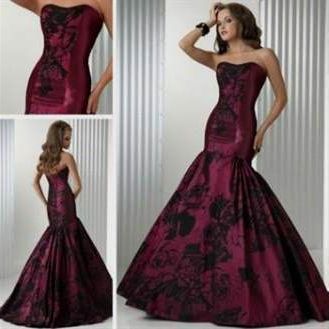 black and red corset wedding dresses 2018-2019