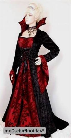 black and red gothic wedding dress 2018/2019