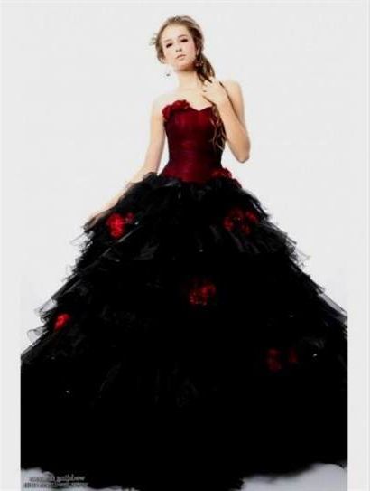 black and red gothic wedding dress 2018/2019