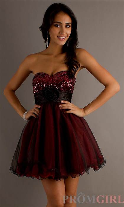 black and red short prom dresses 2018/2019