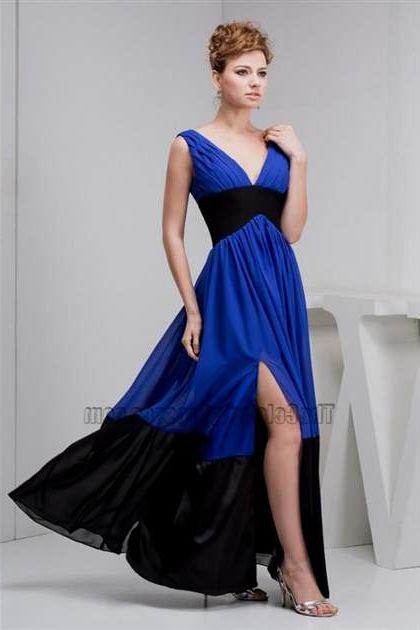 black and royal blue prom dresses 2018-2019
