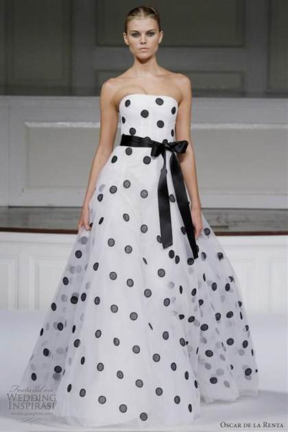 black and white polka dot wedding dress 2018/2019