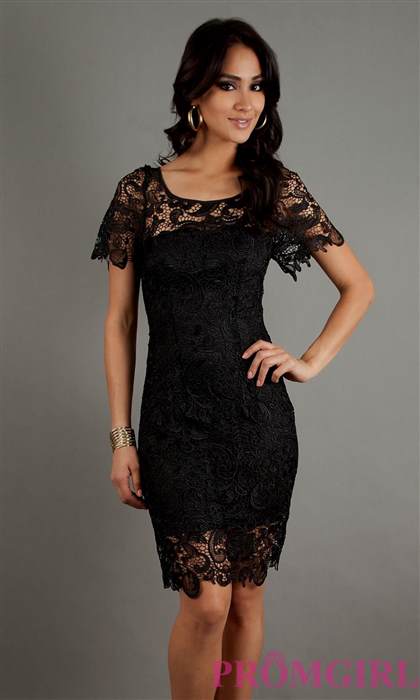 black lace cocktail dresses 2018/2019