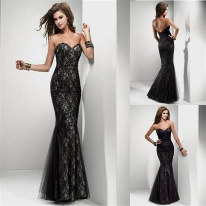 black lace mermaid ball gown 2018/2019
