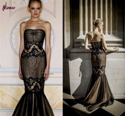 black lace mermaid ball gown 2018/2019